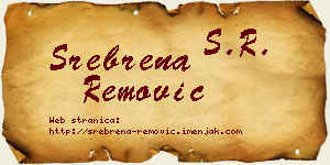 Srebrena Remović vizit kartica